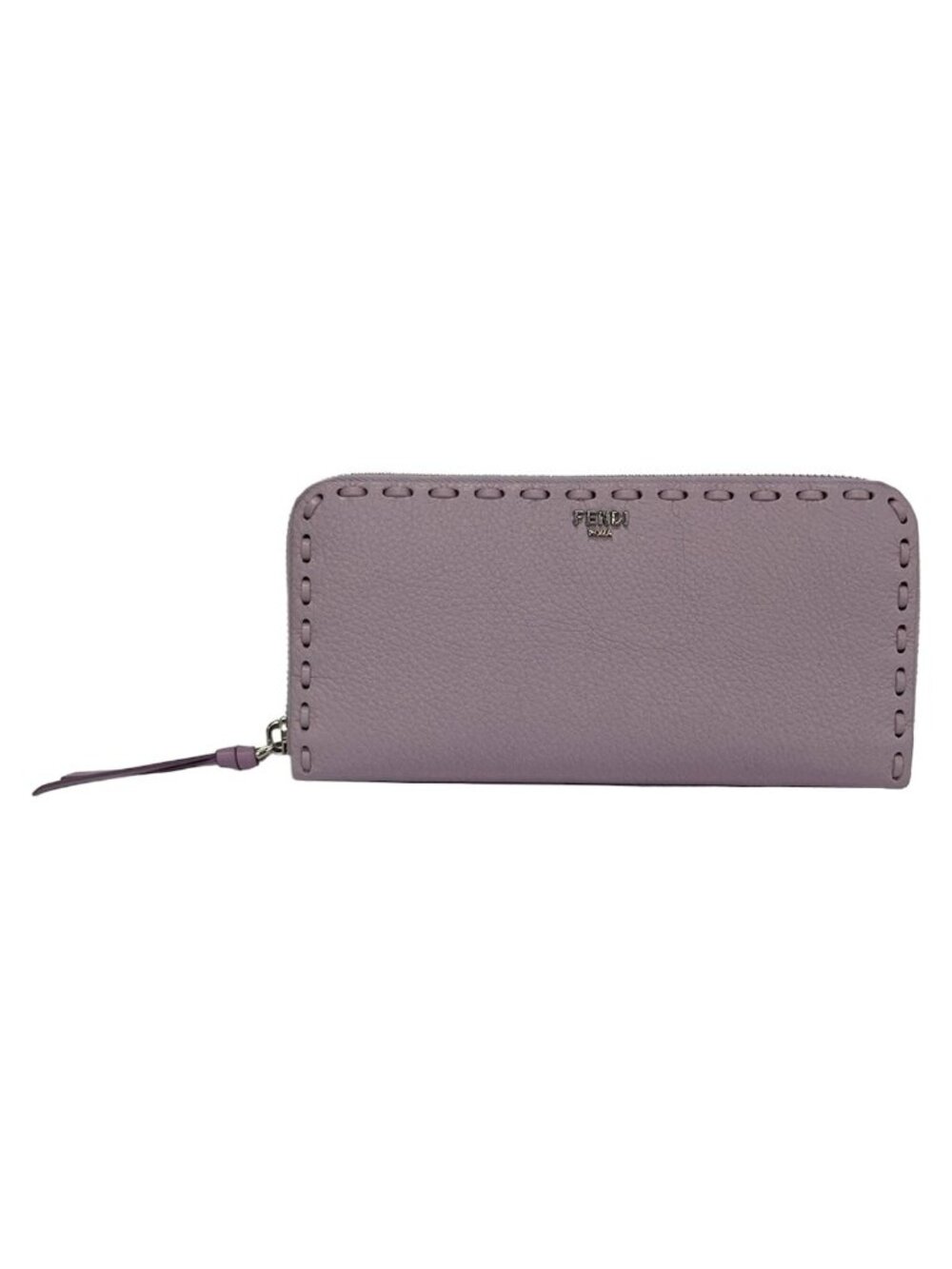 Fendi Wallet Selleria Peekaboo Purple Zip Around Leather